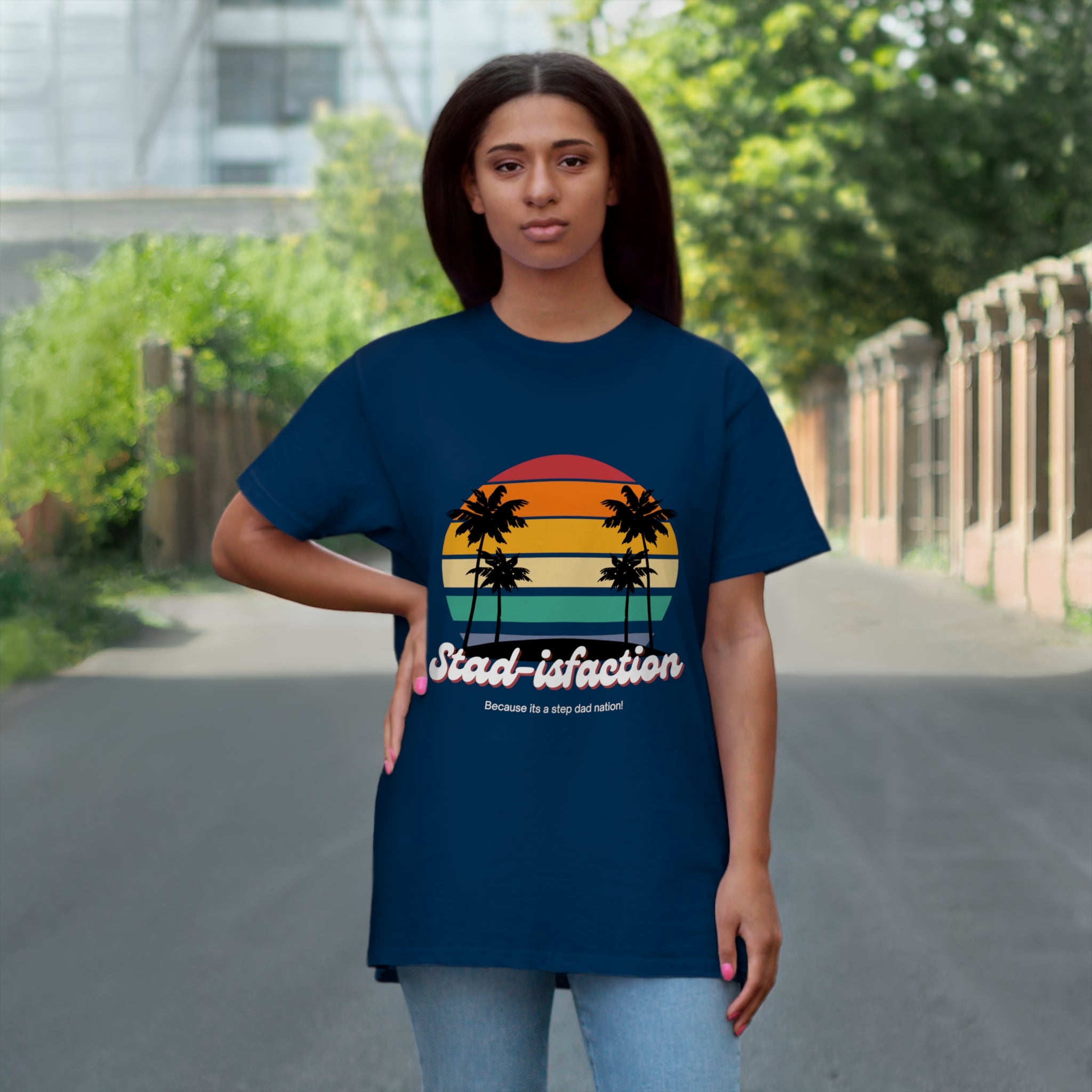 Fathers Day Gift Step Dad Unisex Softstyle T-Shirt Stad-isfaction