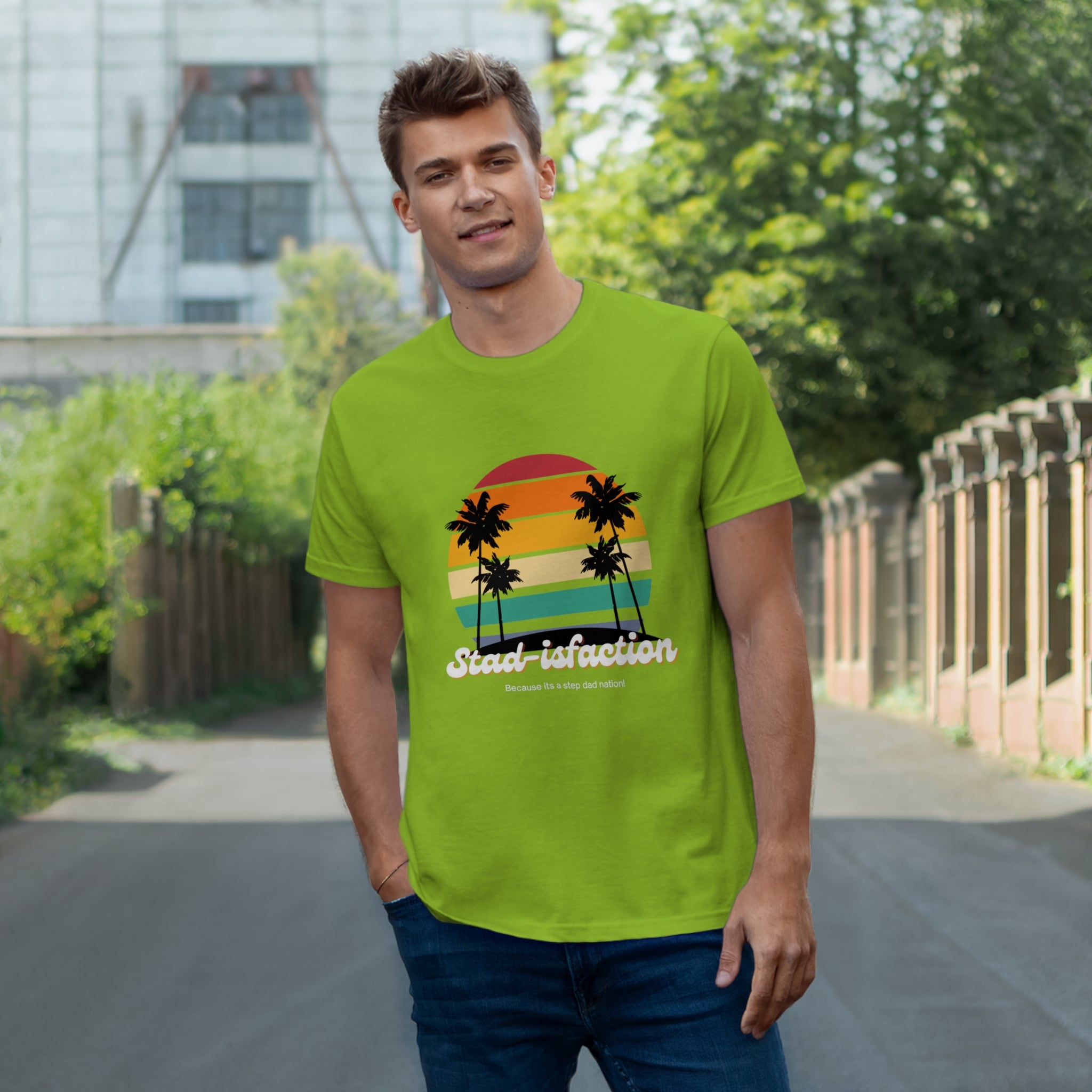 Fathers Day Gift Step Dad Unisex Softstyle T-Shirt Stad-isfaction
