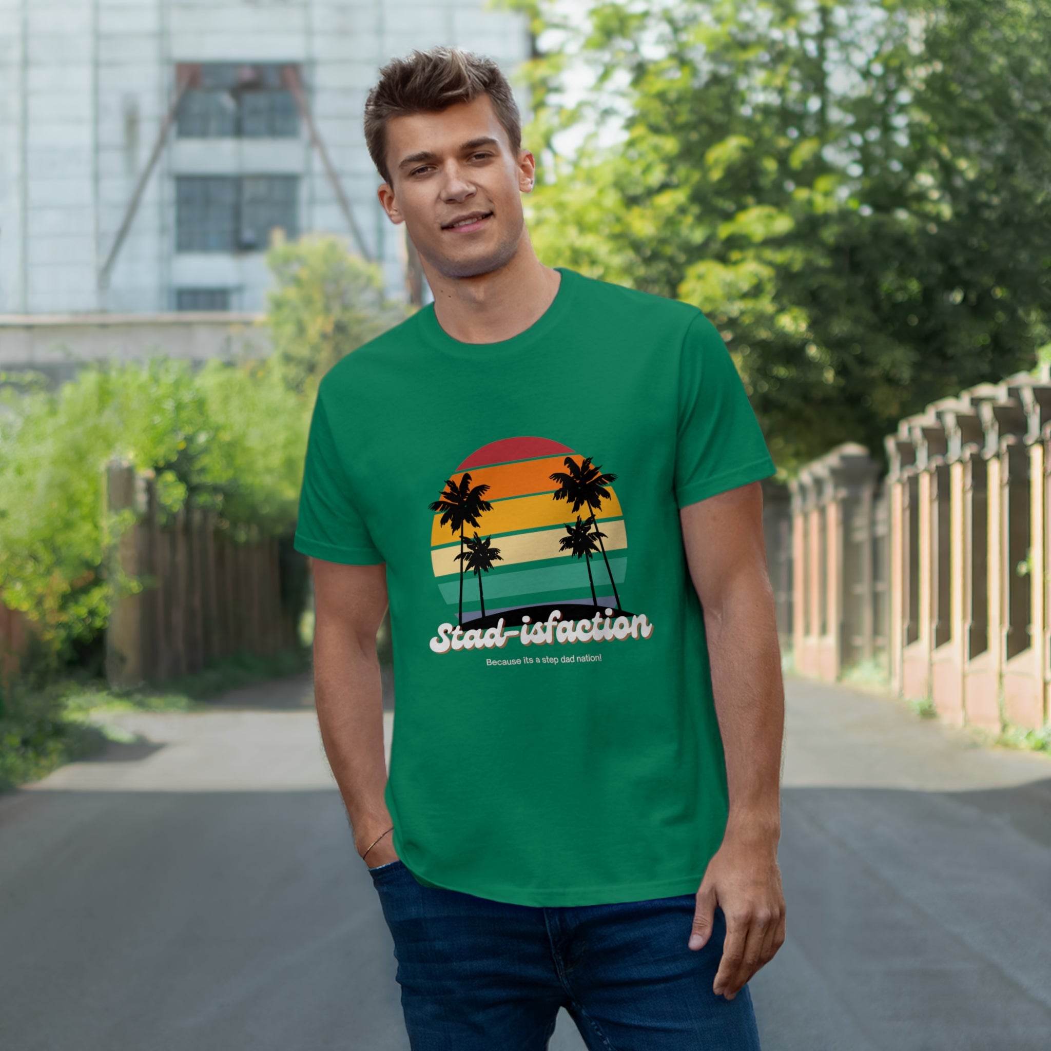 Fathers Day Gift Step Dad Unisex Softstyle T-Shirt Stad-isfaction