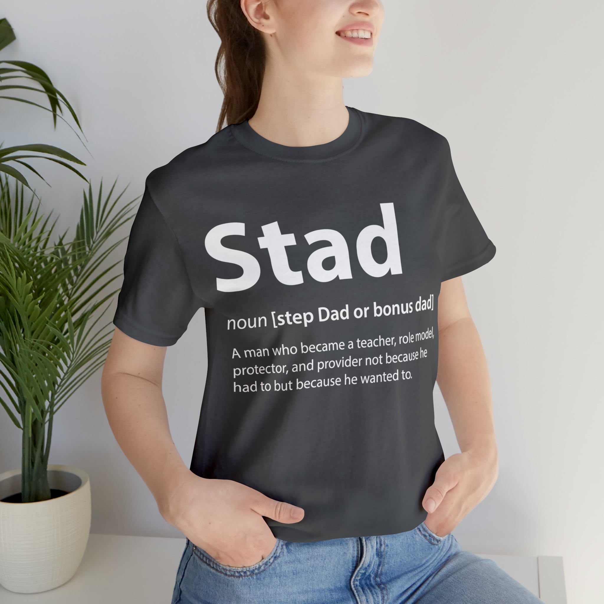 Fathers Day Gift Step Dad Unisex Softstyle T-Shirt Stad Step definition