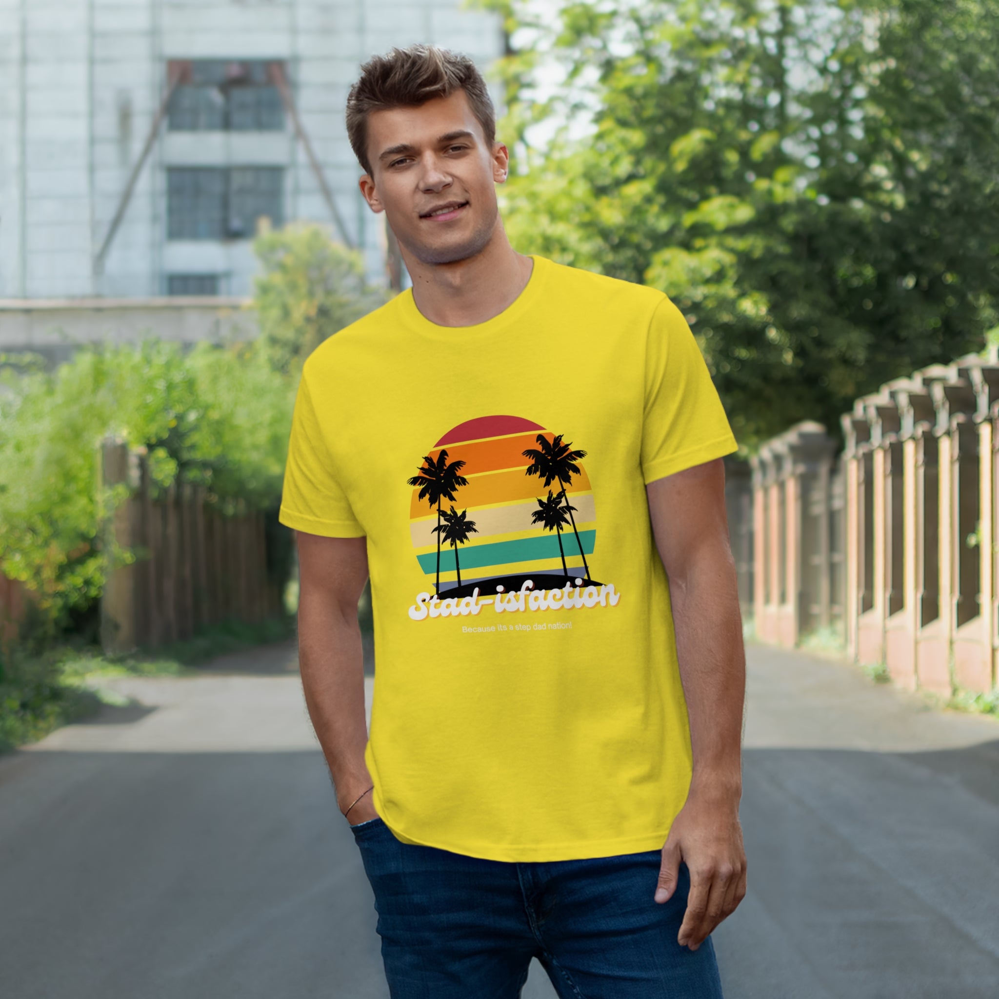 Fathers Day Gift Step Dad Unisex Softstyle T-Shirt Stad-isfaction