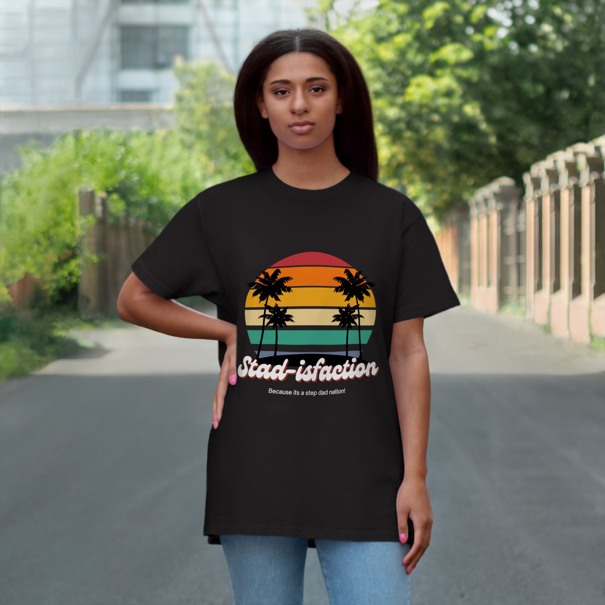 Fathers Day Gift Step Dad Unisex Softstyle T-Shirt Stad-isfaction