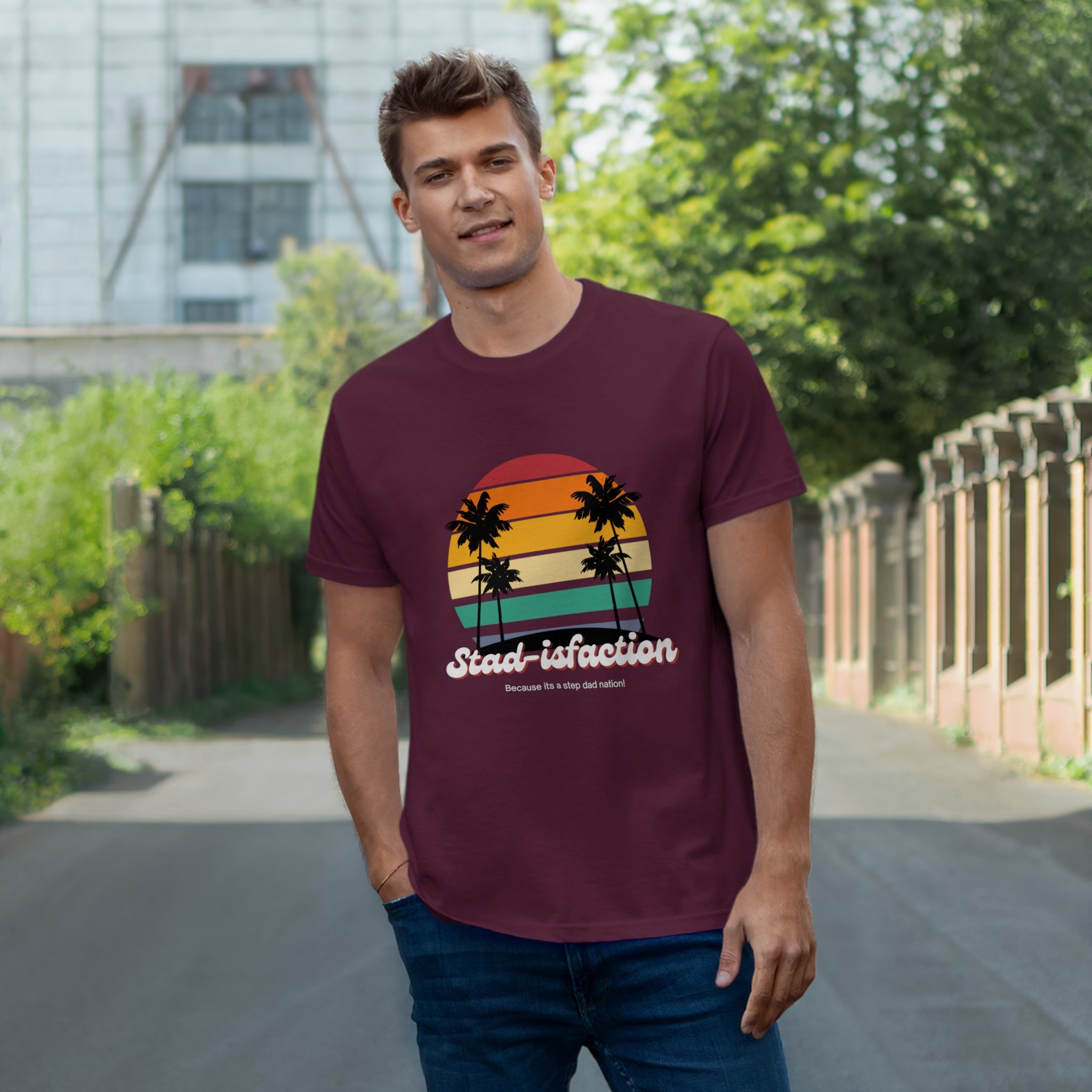 Fathers Day Gift Step Dad Unisex Softstyle T-Shirt Stad-isfaction