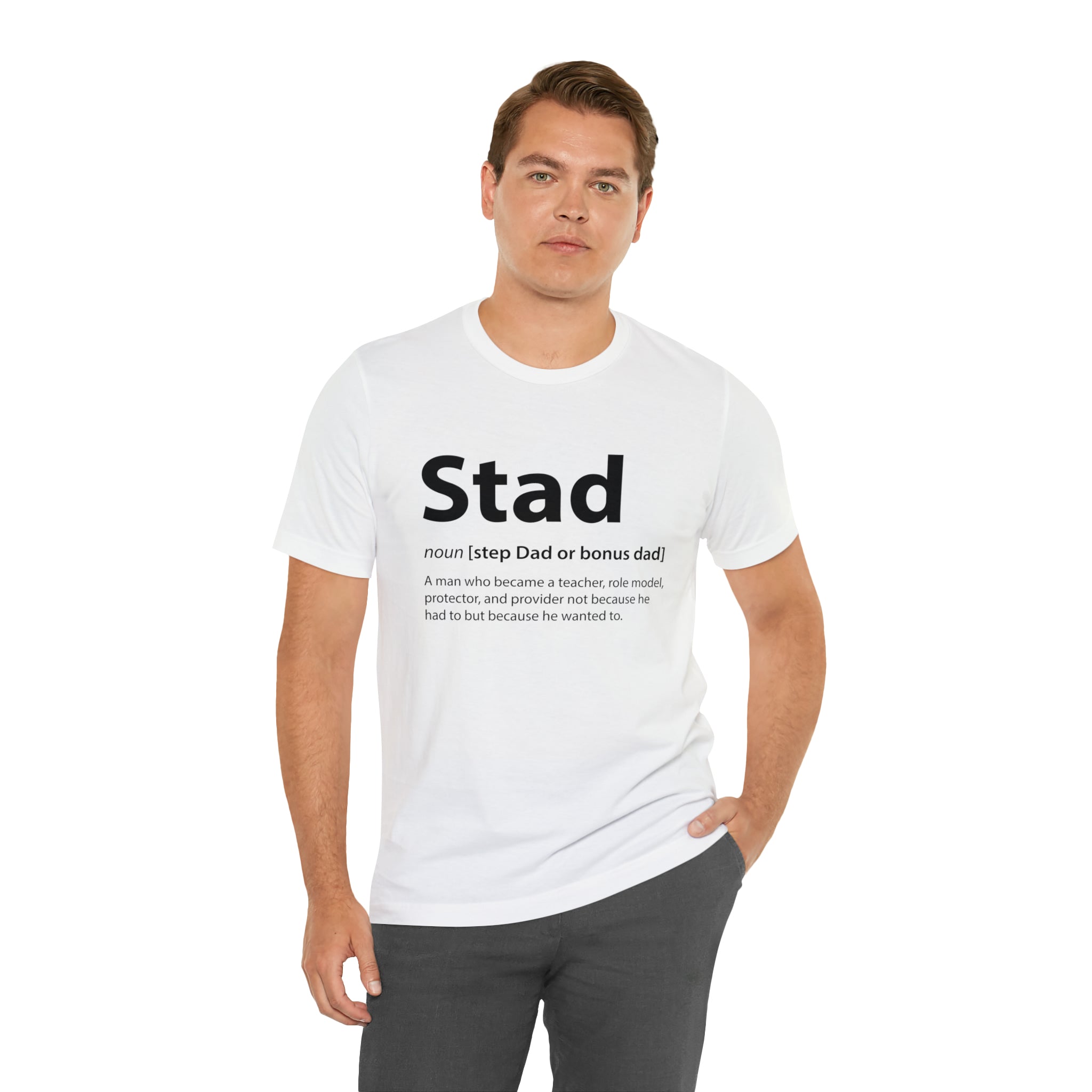 Fathers Day Gift Step Dad Unisex Softstyle T-Shirt Stad Step definition