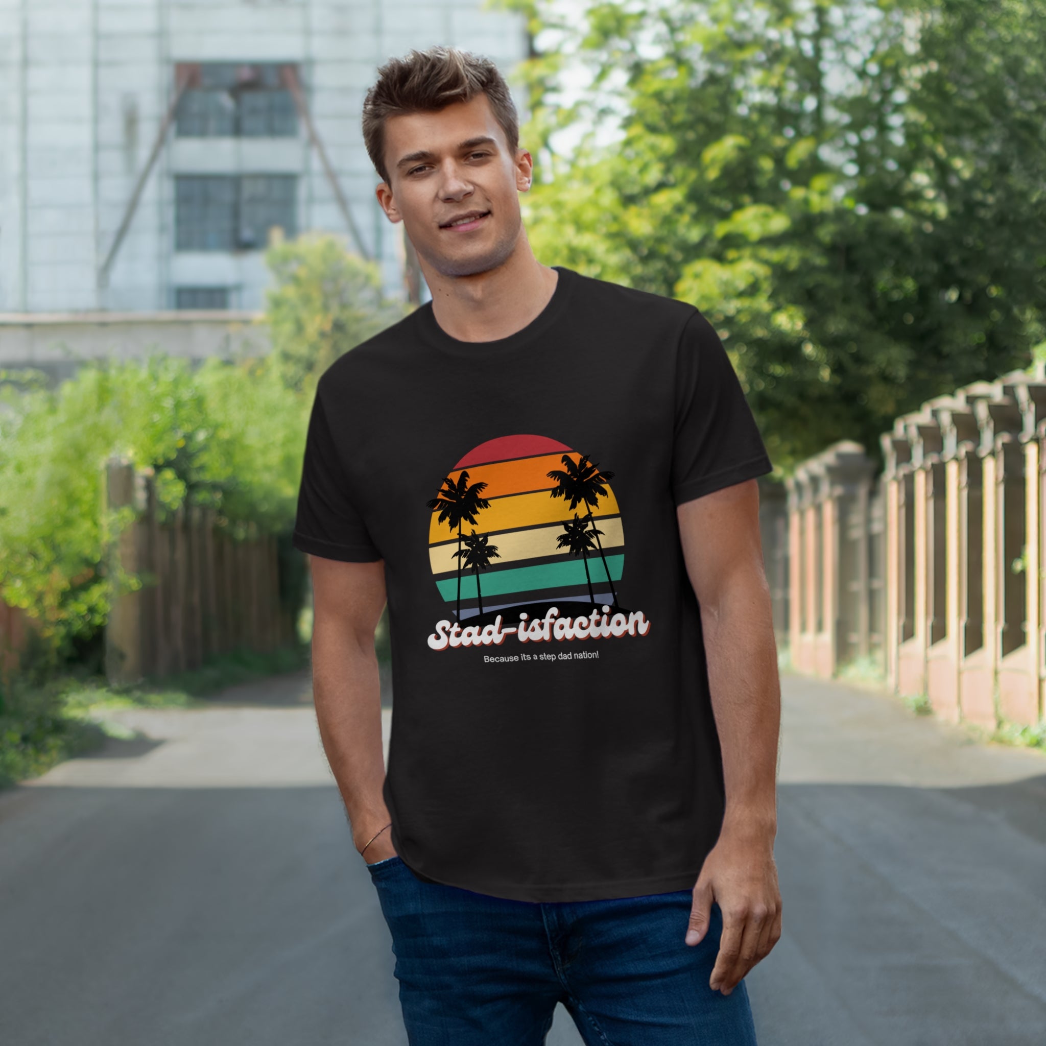 Fathers Day Gift Step Dad Unisex Softstyle T-Shirt Stad-isfaction