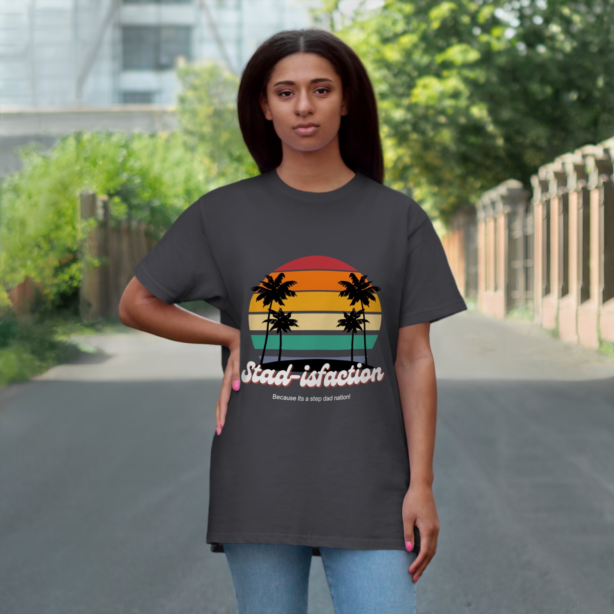 Fathers Day Gift Step Dad Unisex Softstyle T-Shirt Stad-isfaction
