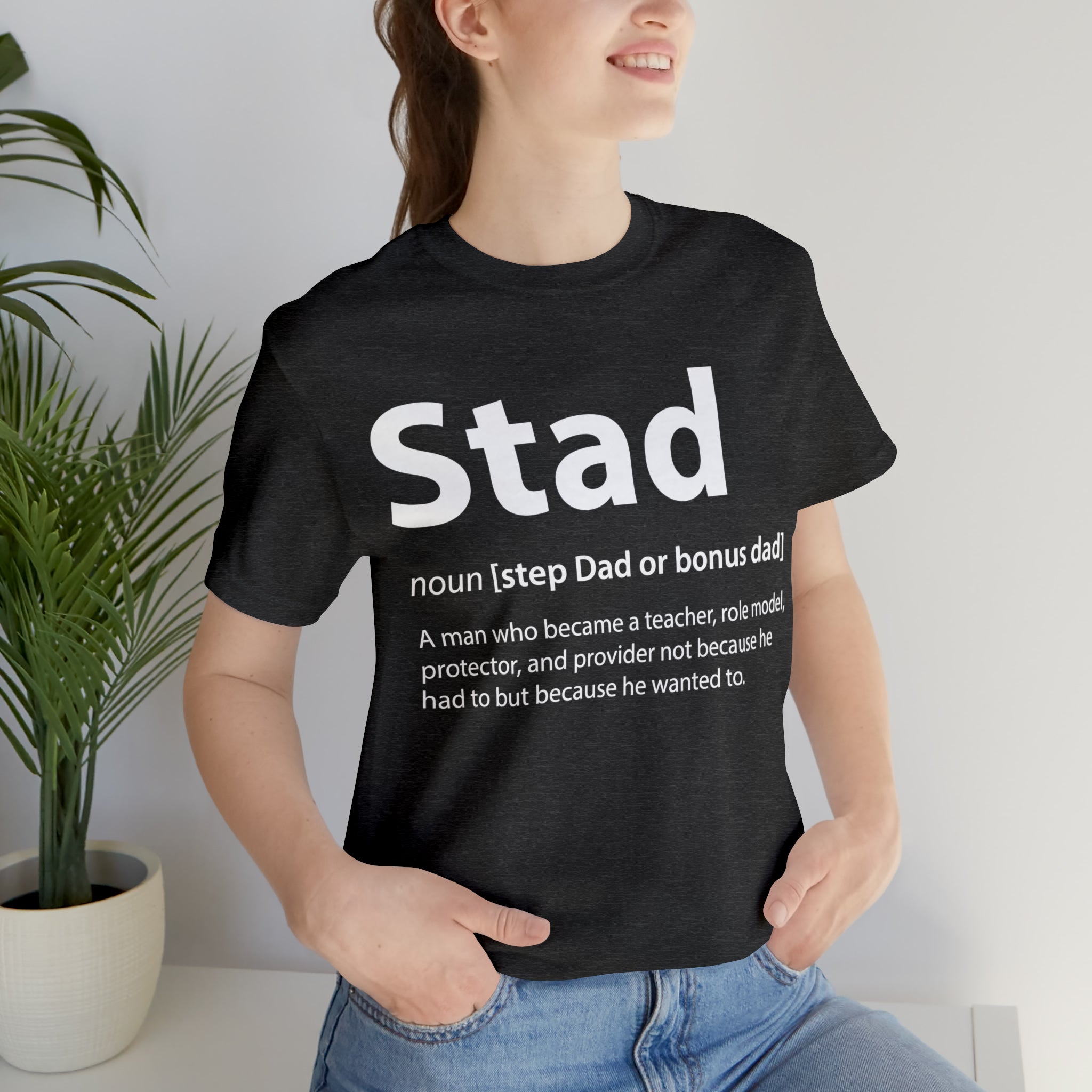Fathers Day Gift Step Dad Unisex Softstyle T-Shirt Stad Step definition