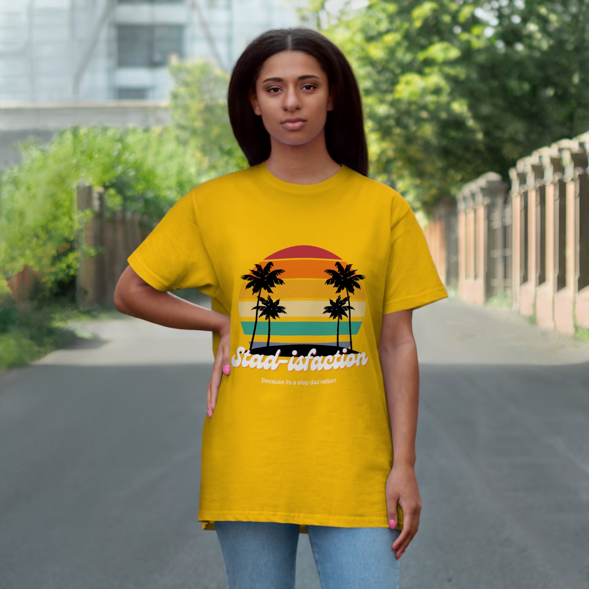 Fathers Day Gift Step Dad Unisex Softstyle T-Shirt Stad-isfaction