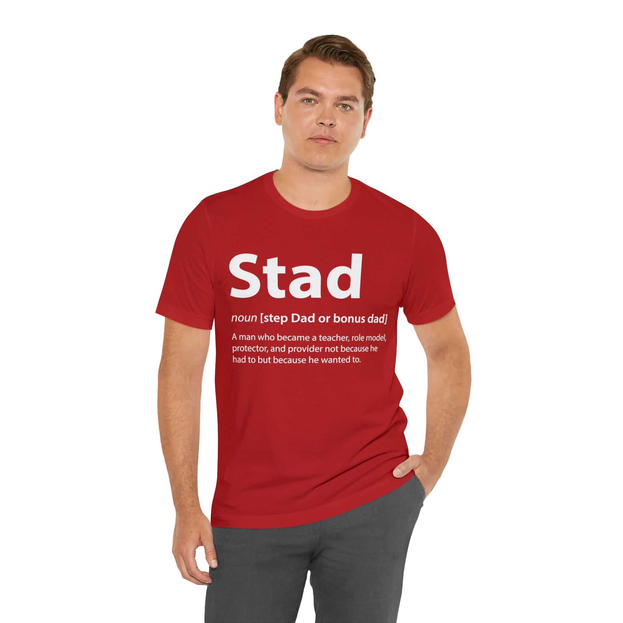 Fathers Day Gift Step Dad Unisex Softstyle T-Shirt Stad Step definition