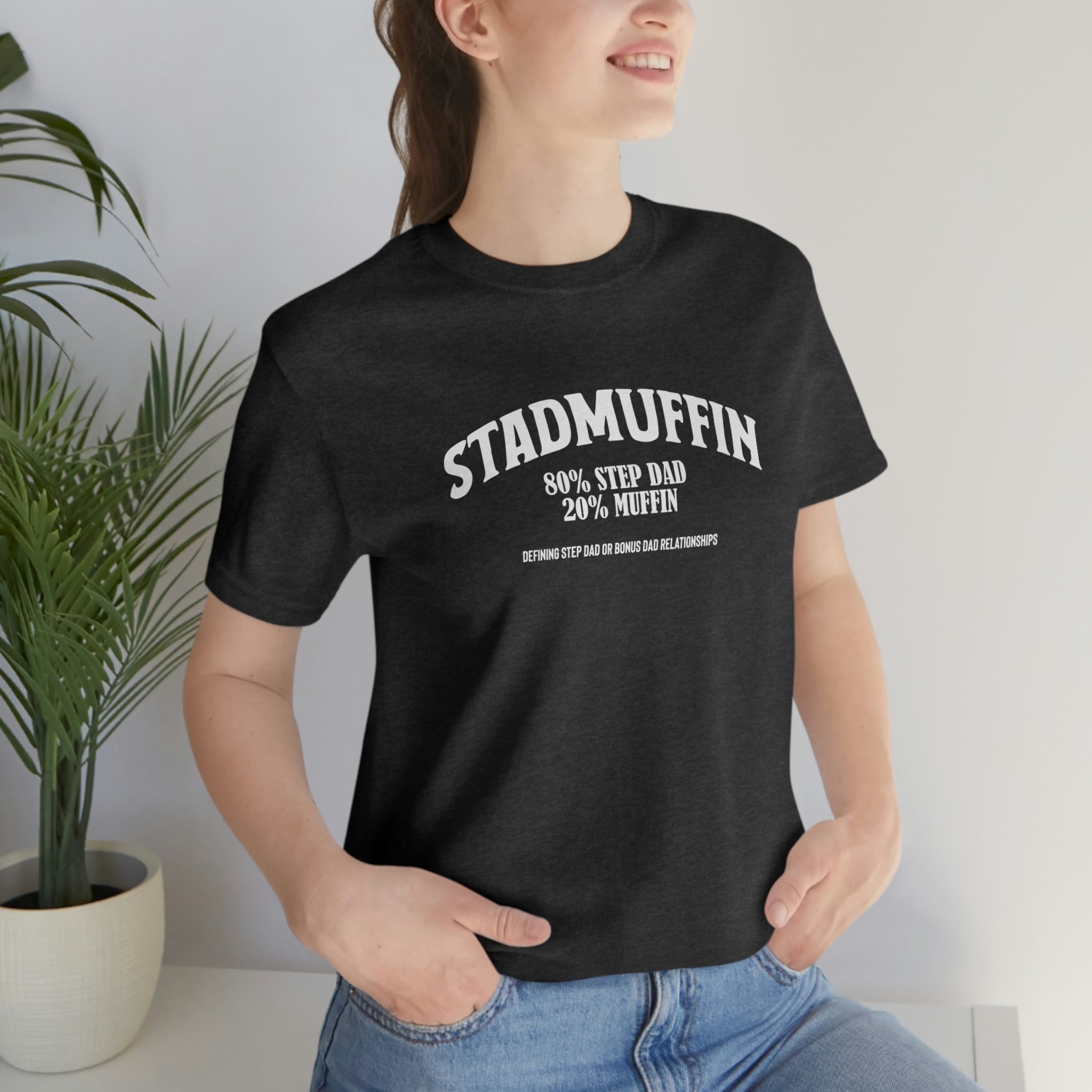 Fathers Day Gift Step Dad Unisex Softstyle T-Shirt Stad Muffin Step Dad