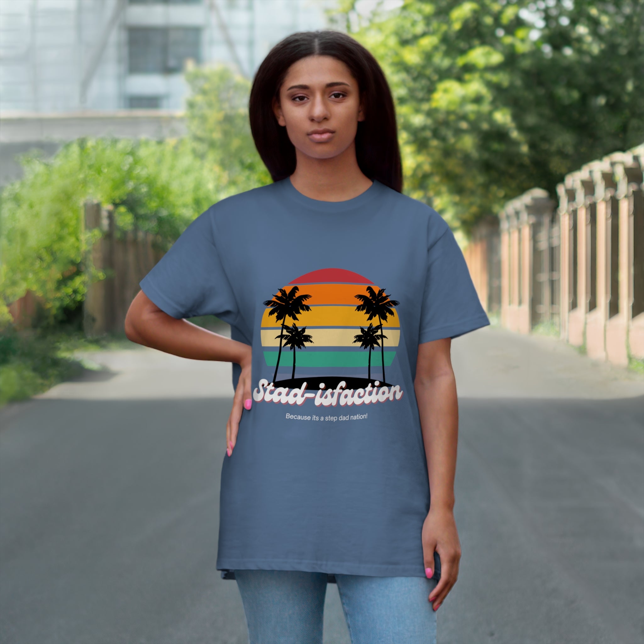 Fathers Day Gift Step Dad Unisex Softstyle T-Shirt Stad-isfaction