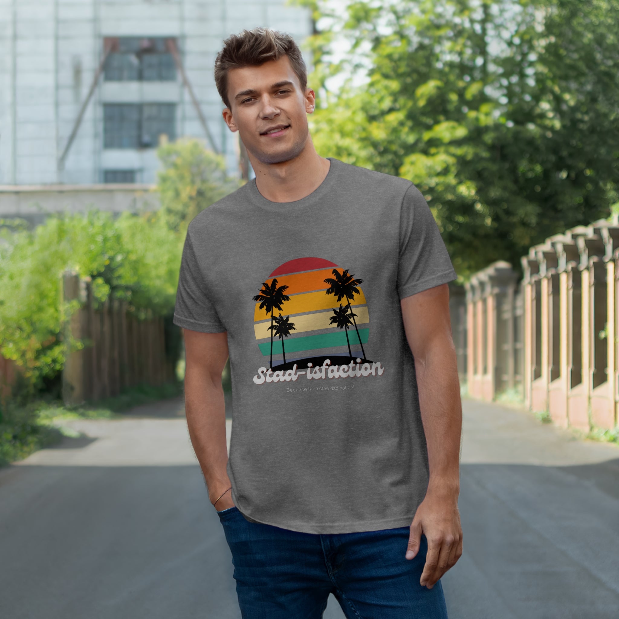Fathers Day Gift Step Dad Unisex Softstyle T-Shirt Stad-isfaction