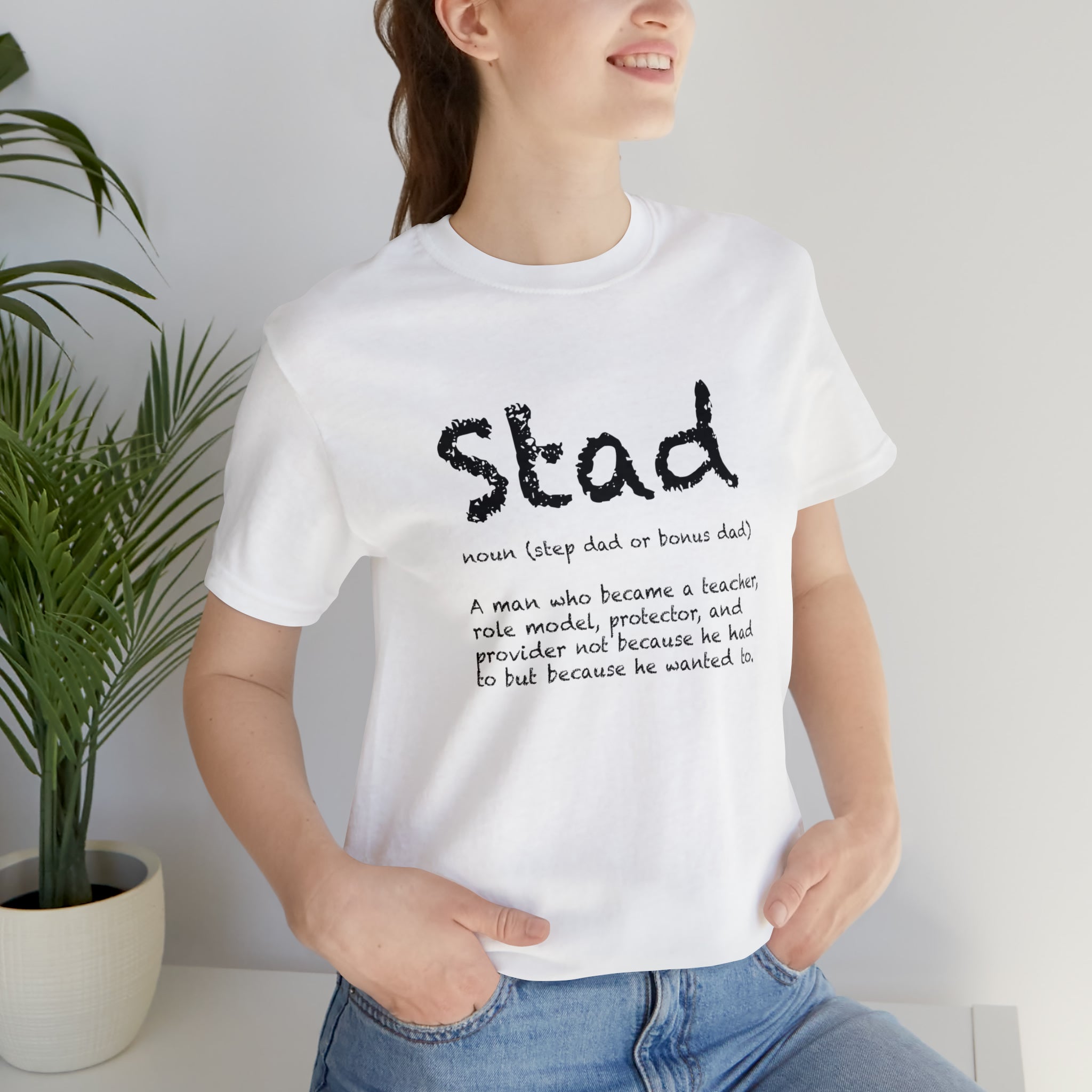 Fathers Day Gift Step Dad Unisex Softstyle T-Shirt Stad Step definition