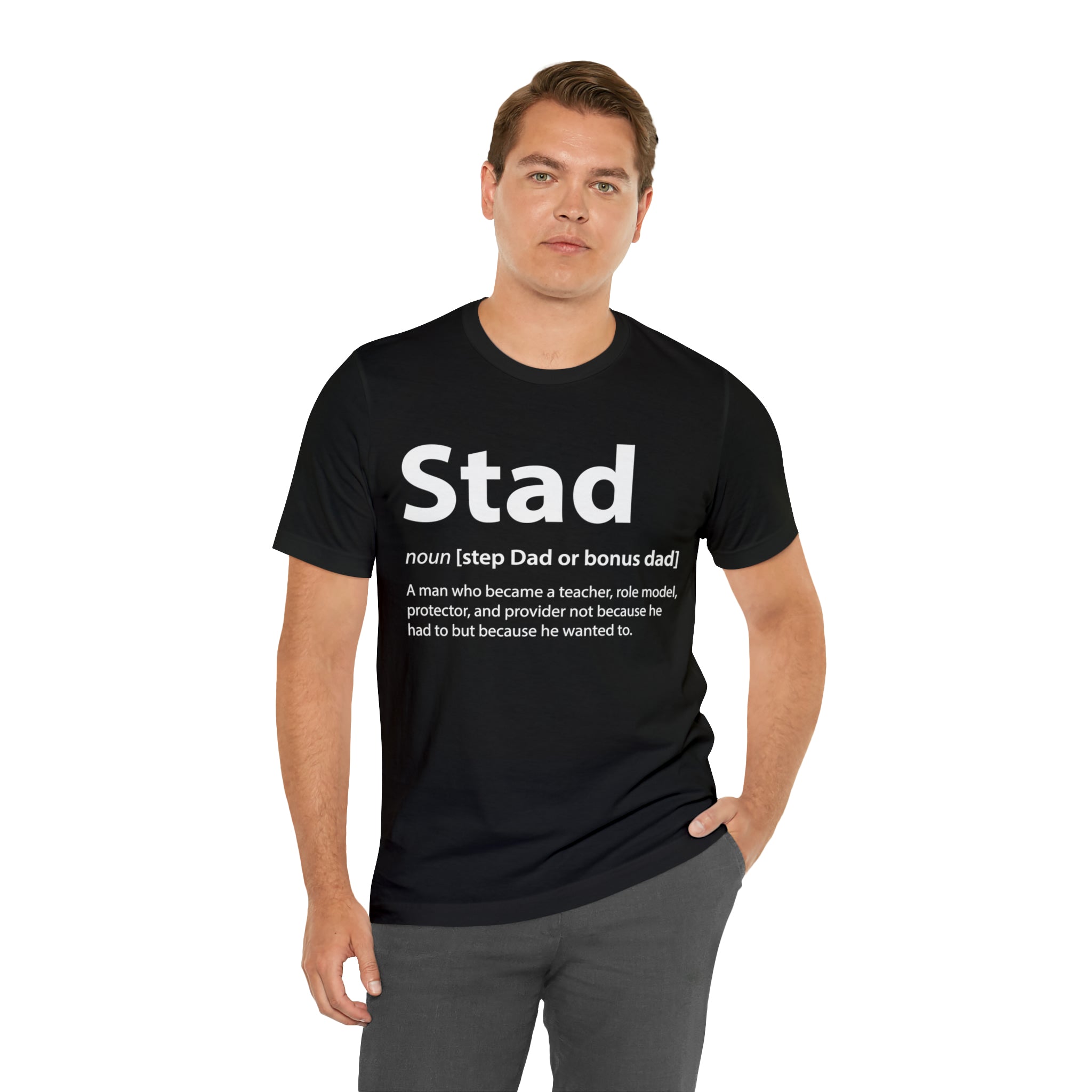 Fathers Day Gift Step Dad Unisex Softstyle T-Shirt Stad Step definition
