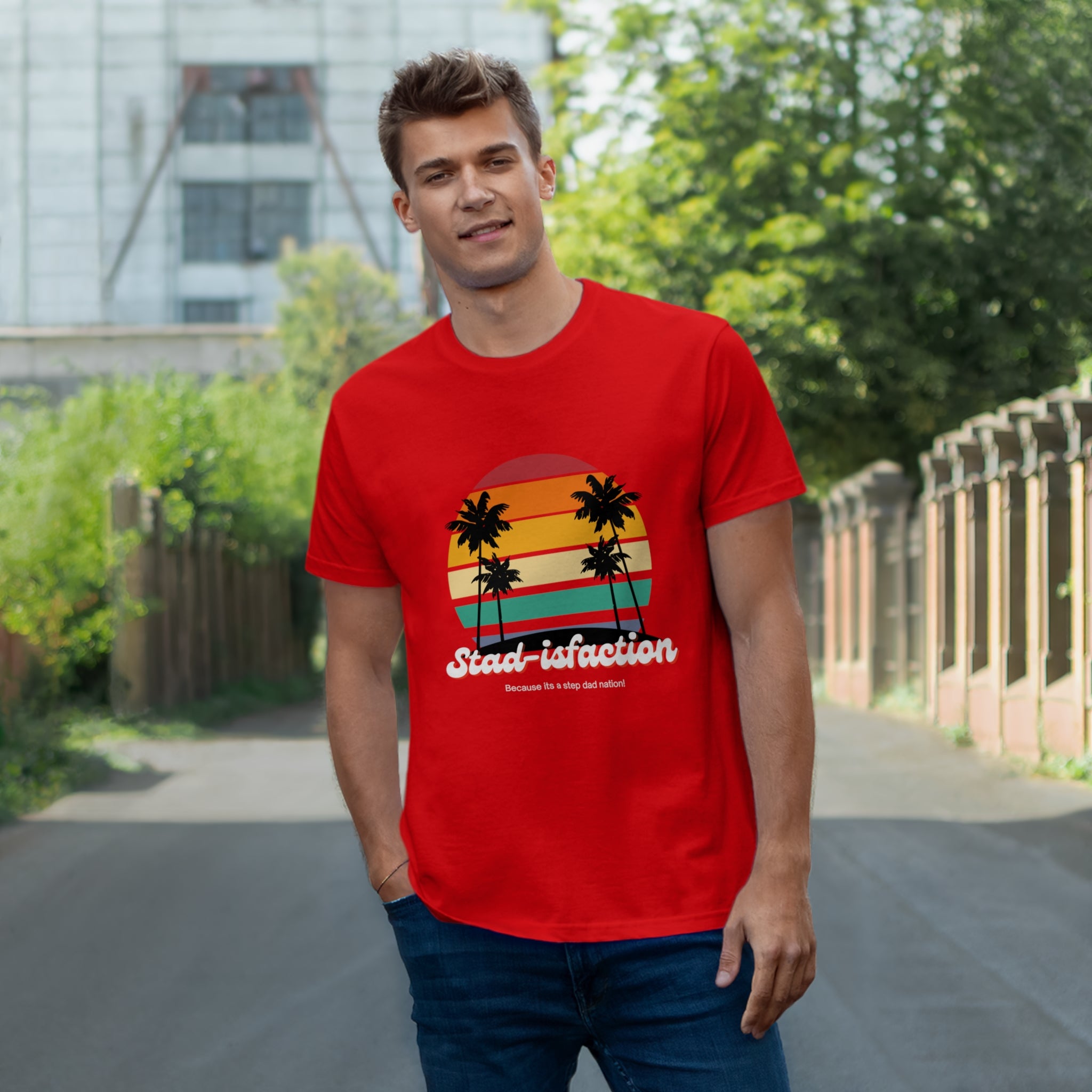 Fathers Day Gift Step Dad Unisex Softstyle T-Shirt Stad-isfaction