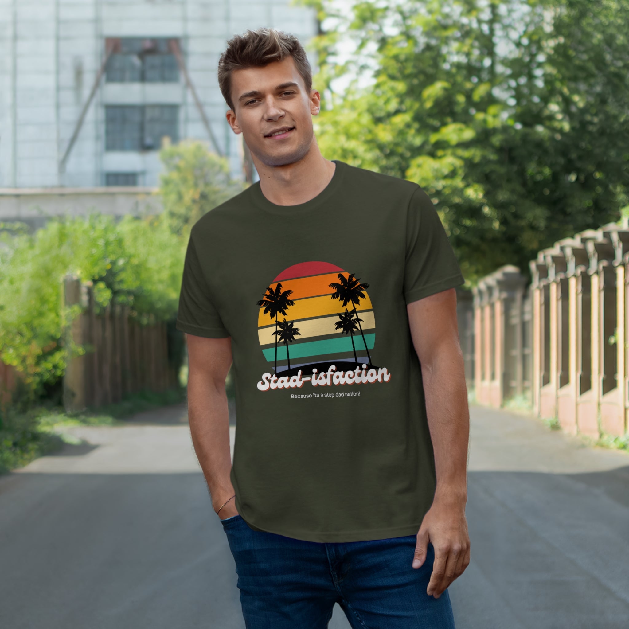Fathers Day Gift Step Dad Unisex Softstyle T-Shirt Stad-isfaction