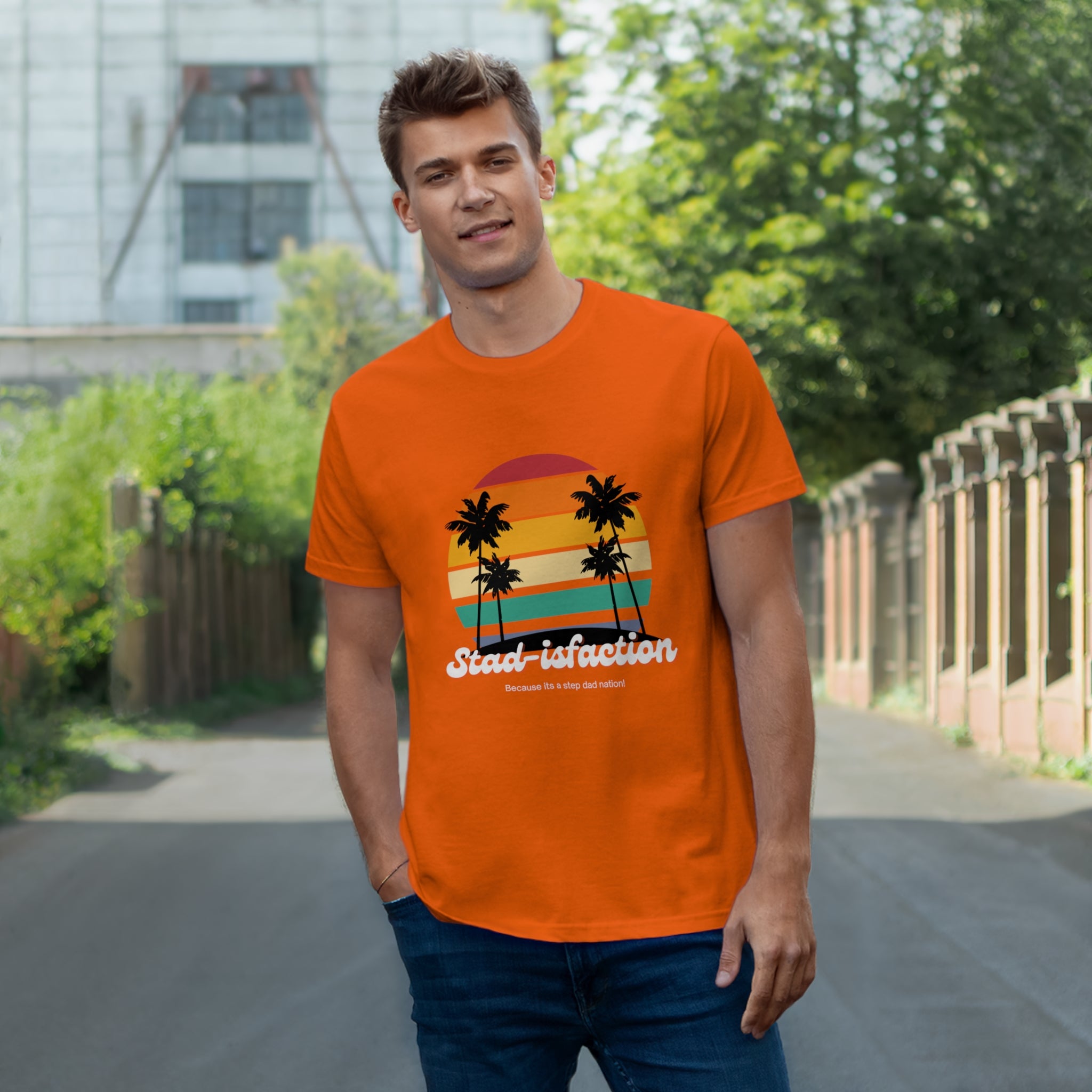 Fathers Day Gift Step Dad Unisex Softstyle T-Shirt Stad-isfaction