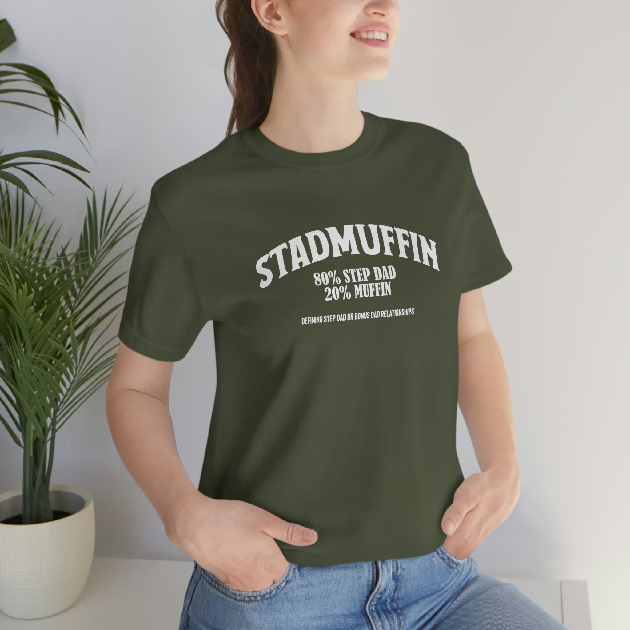 Fathers Day Gift Step Dad Unisex Softstyle T-Shirt Stad Muffin Step Dad
