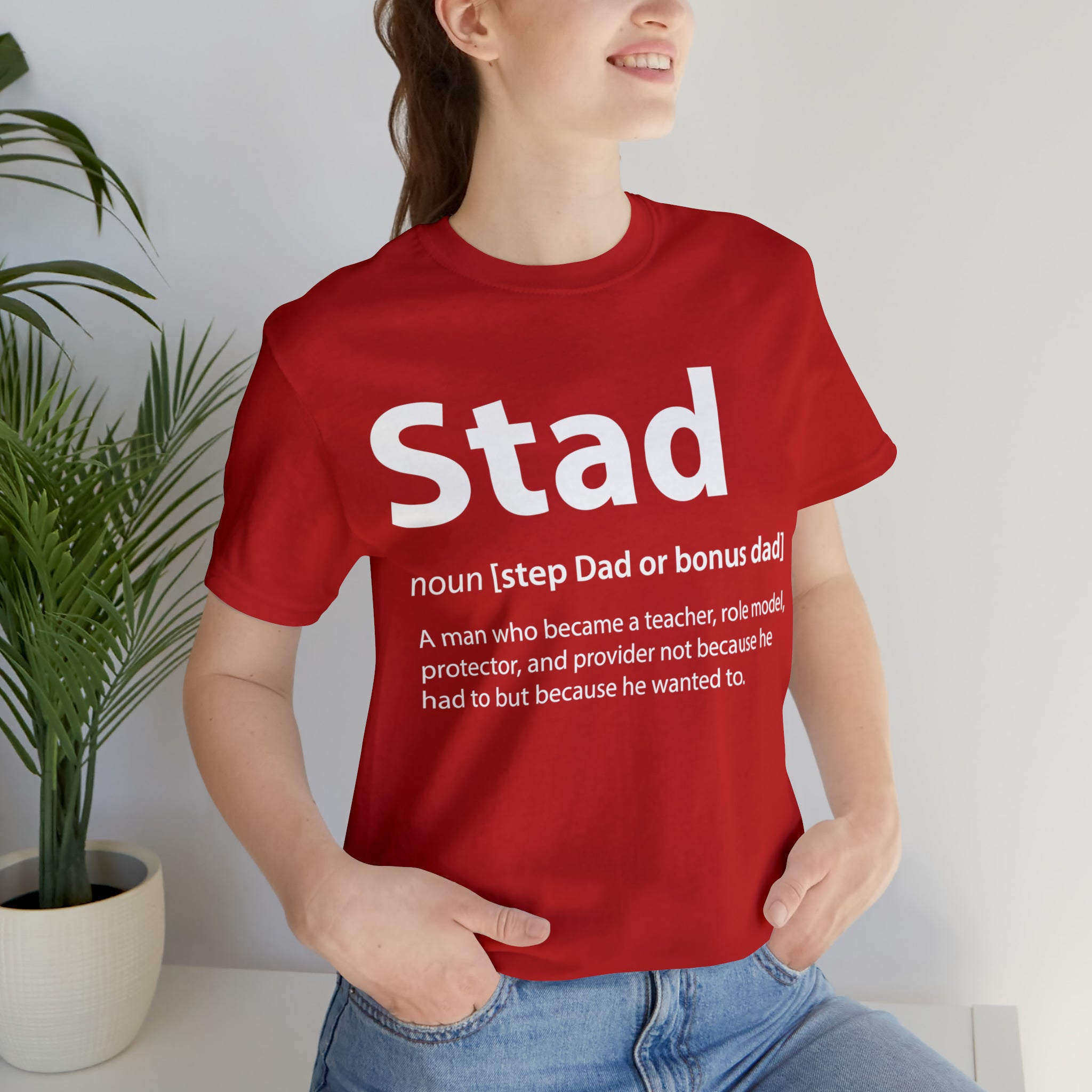 Fathers Day Gift Step Dad Unisex Softstyle T-Shirt Stad Step definition