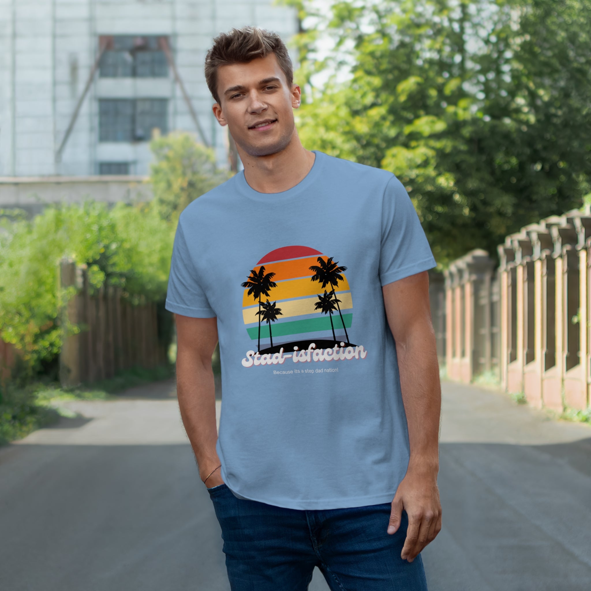 Fathers Day Gift Step Dad Unisex Softstyle T-Shirt Stad-isfaction