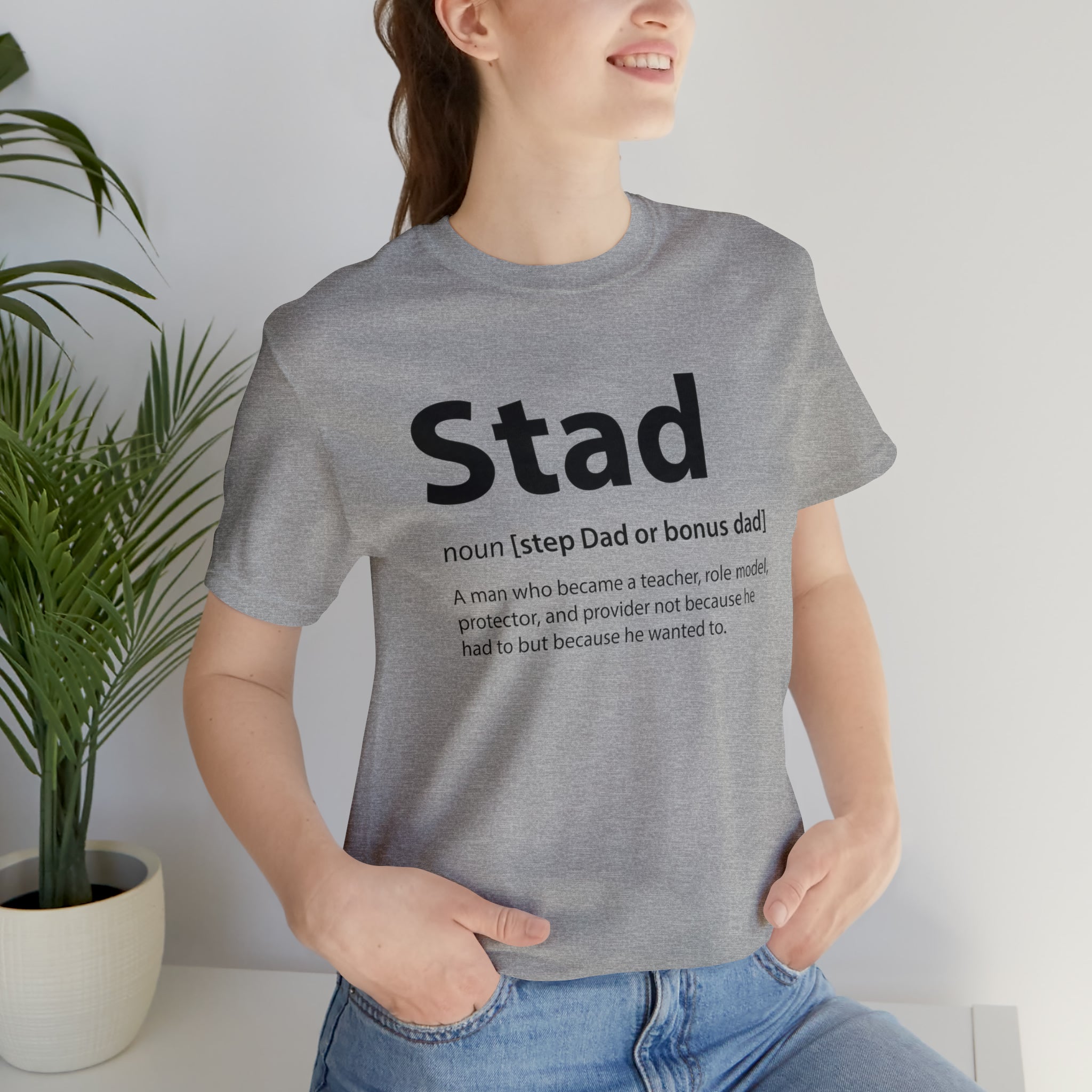 Fathers Day Gift Step Dad Unisex Softstyle T-Shirt Stad Step definition