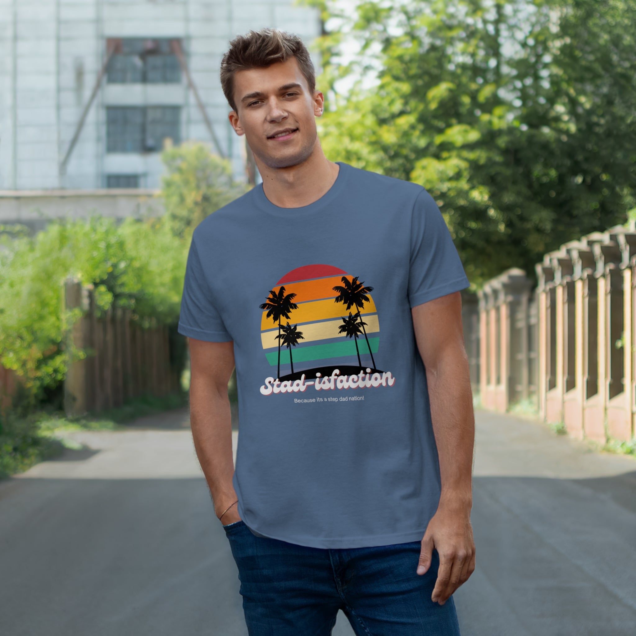 Fathers Day Gift Step Dad Unisex Softstyle T-Shirt Stad-isfaction