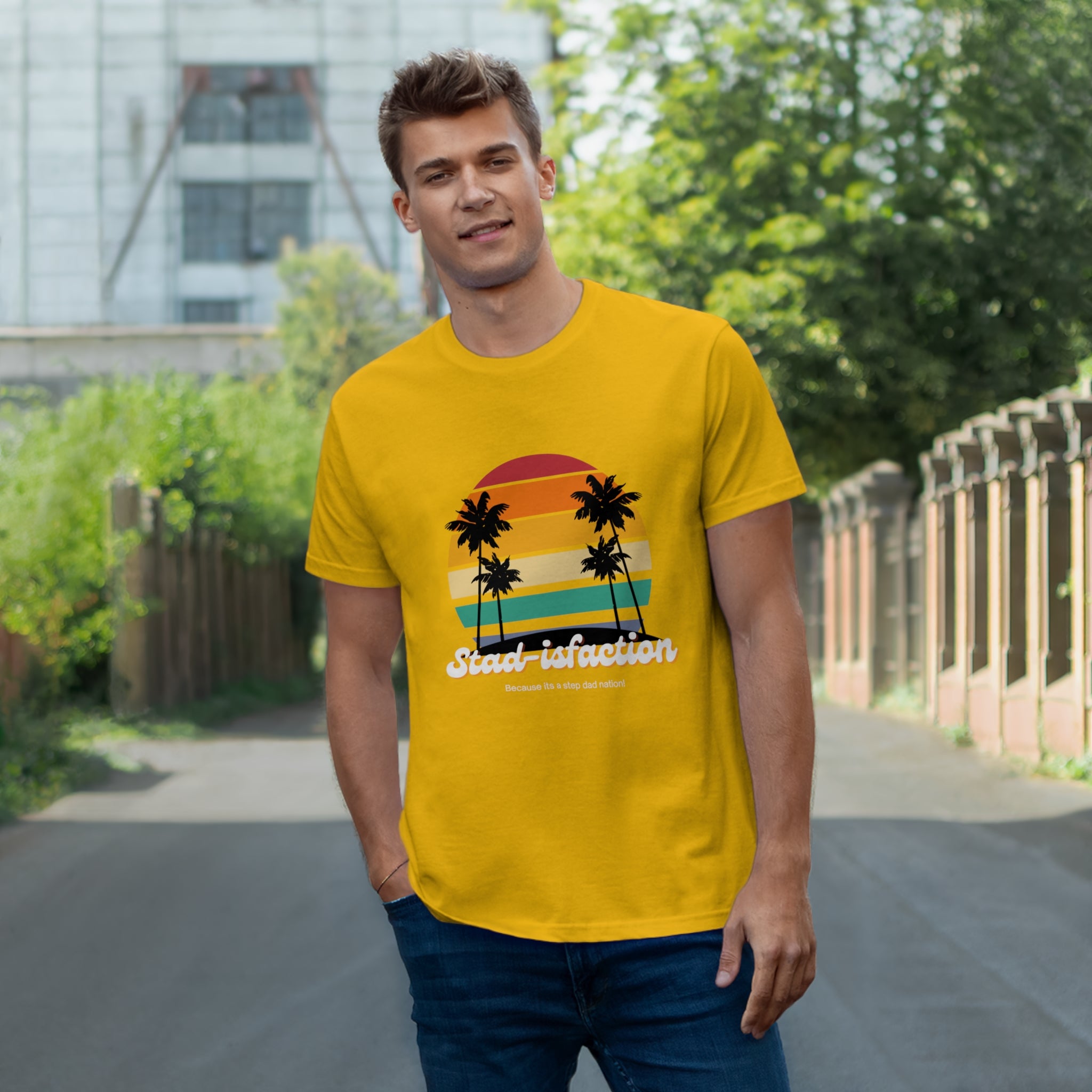 Fathers Day Gift Step Dad Unisex Softstyle T-Shirt Stad-isfaction