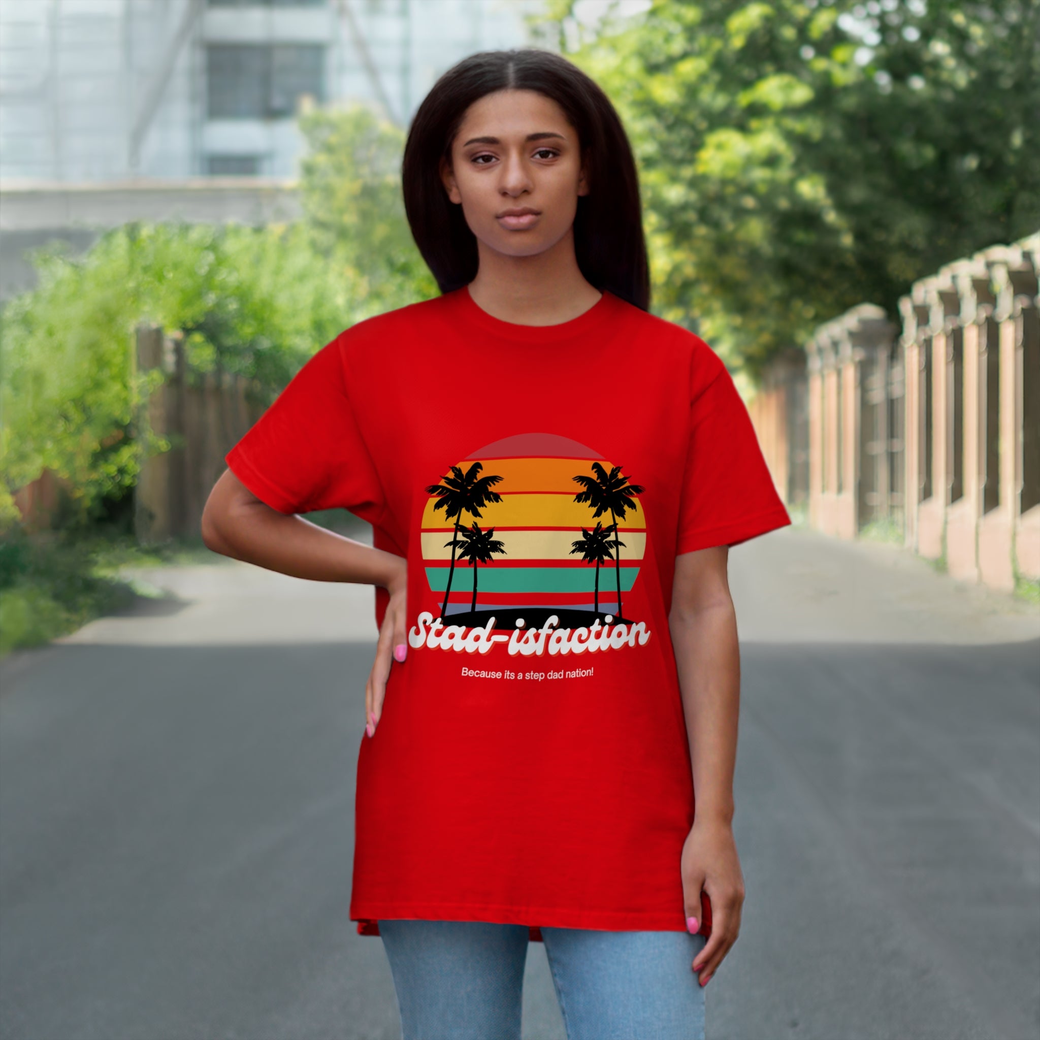 Fathers Day Gift Step Dad Unisex Softstyle T-Shirt Stad-isfaction