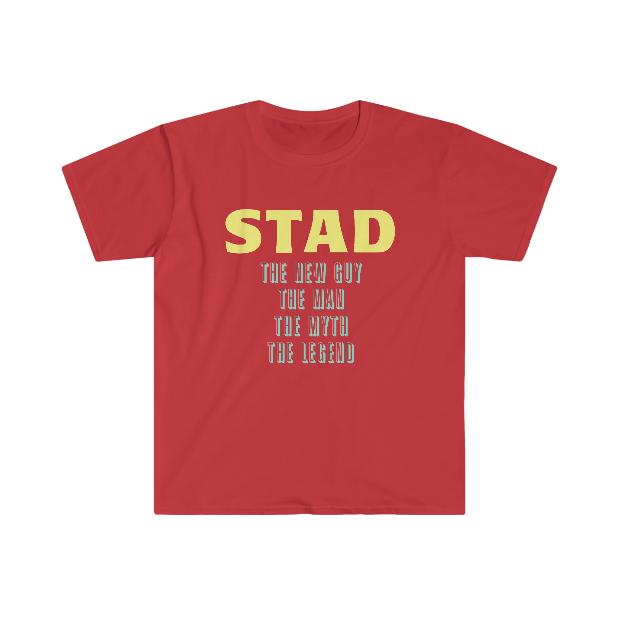 Fathers Day Gift Step Dad Unisex Softstyle T-Shirt Stad the new guy step dad