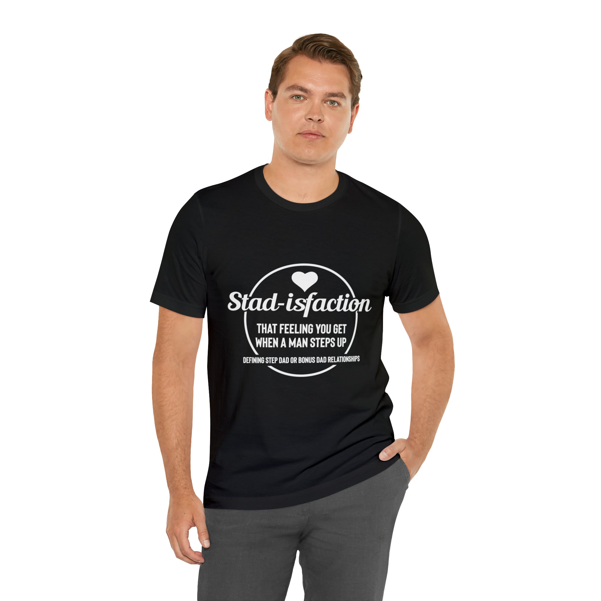 Fathers Day Gift Step Dad Unisex Softstyle T-Shirt Stad -isfaction step Dad
